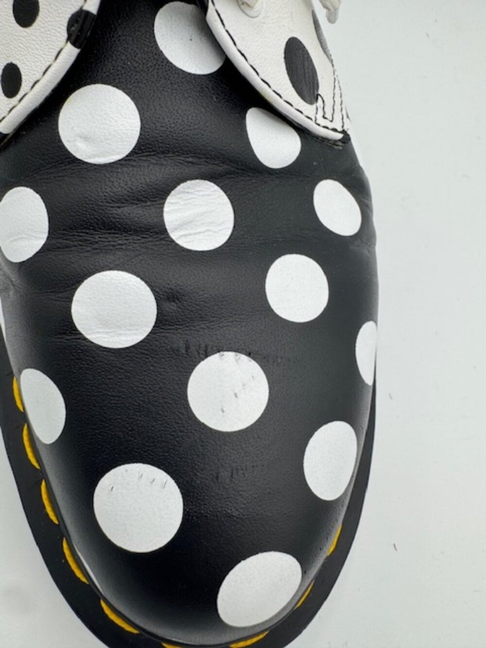 Dr. Martens Meris Black and White Polka Dot Leather Shoes Women's Size 9 - Picture 8 of 8